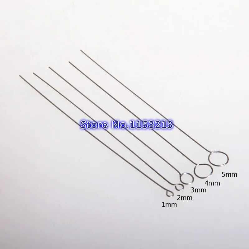 100 шт./лот Никель хром, это может сделать диаметром 1 мм/2 мм/3 мм/4 мм/5 мм пересевать петли, использовать для Stick прививки стержней