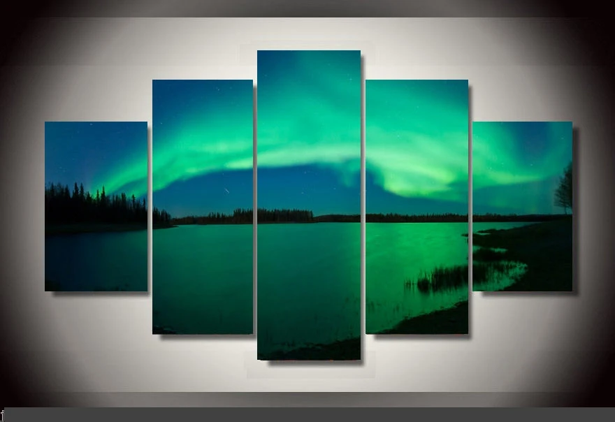 

Artistic originality Indoor Art Abstract Indoor Decor I5 Coloful Landscape canvas decoration 5 pieces