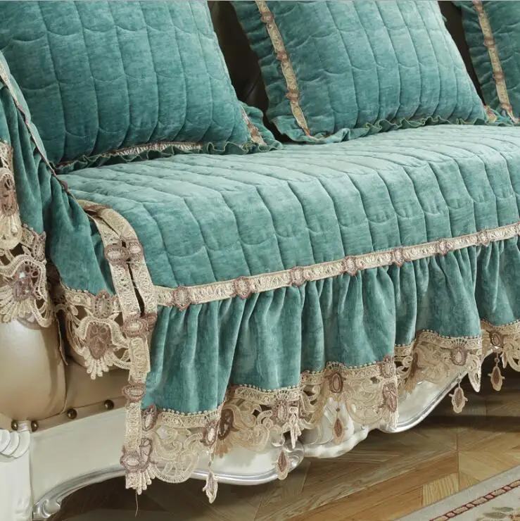 

Fyjafon 1 Piece Sofa Cover Chenille Sofa Towel Slip Resistant Used four seasons Armrest 18cm edge Sofa Cover Not a set