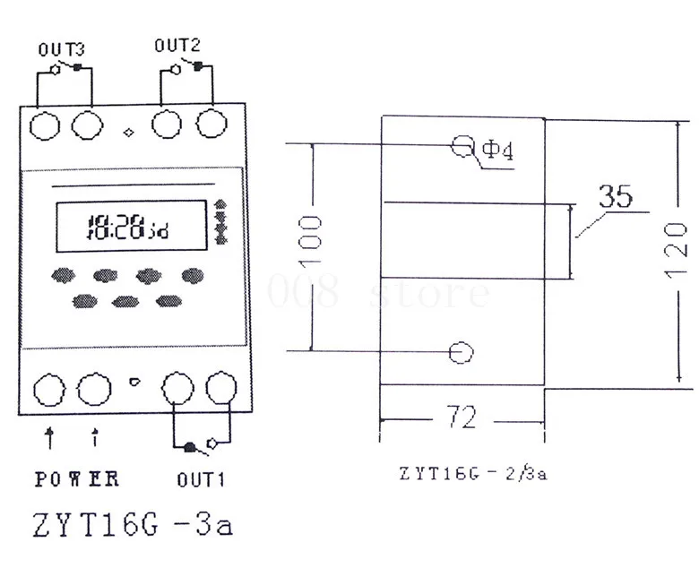 zyt16g-3a 220VAC 25A микрокомпьютер цифровой колокольчик программа колокольчик контроллер колокольчик программируемый kg316t таймер переключатель