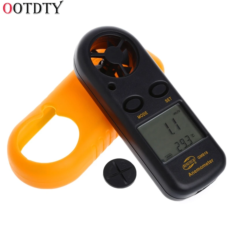 

GM816 Digital Wind-Speed Backlight Airflow Gauge Meter Anemometer Thermometer New