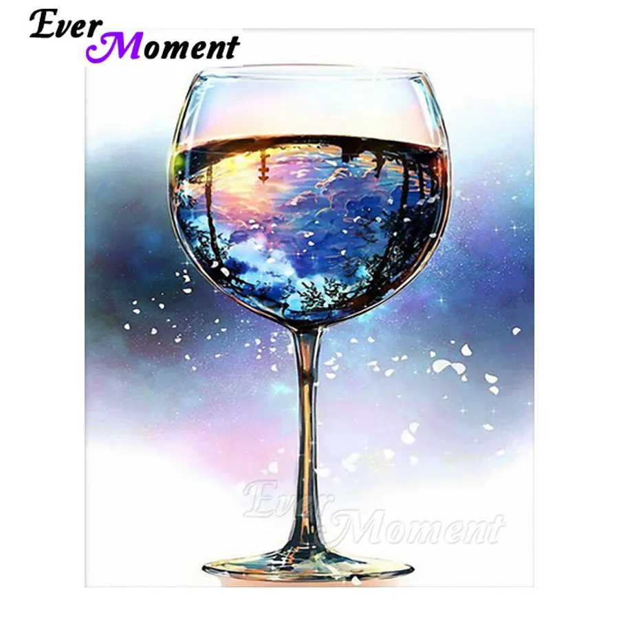 

Ever Moment Diamond Painting Cup Scenery 5D DIY Full Square Drill Diamond Embroidery Decoration For Home Handmade S2F392
