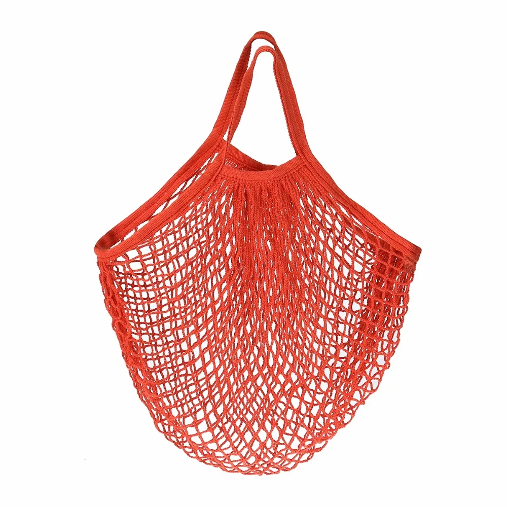 Модная сумка для покупок женская дизайнерская сумка Сумка-тоут Складная многоразовая хозяйственная продуктовая сумка пляжная сумка из сетки(красный