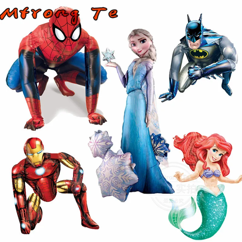 3D las sirenas de hierro, Batman, Hombre Araña, unicornio de Globos de helio vengadores super héroe fiesta de cumpleaños Decoración Juguetes de los niños 3D las sirenas de hierro, Batman, Hombre Araña, unicornio de Globos de helio vengadores super héroe fiesta de cumpleaños Decoración Juguetes de los niños