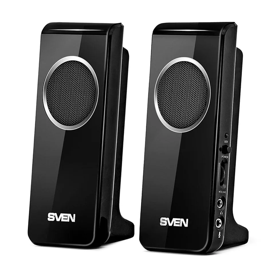 

Колонки пластмассовые 2.0 АС SVEN 314, чёрный (4 Вт, питание USB)