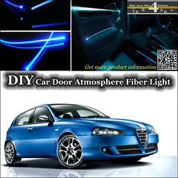 Интерьер окружающего света настройки атмосферу волоконно-оптический Ленточные огни для Alfa Romeo 147/GTA AR внутри двери Панель освещения