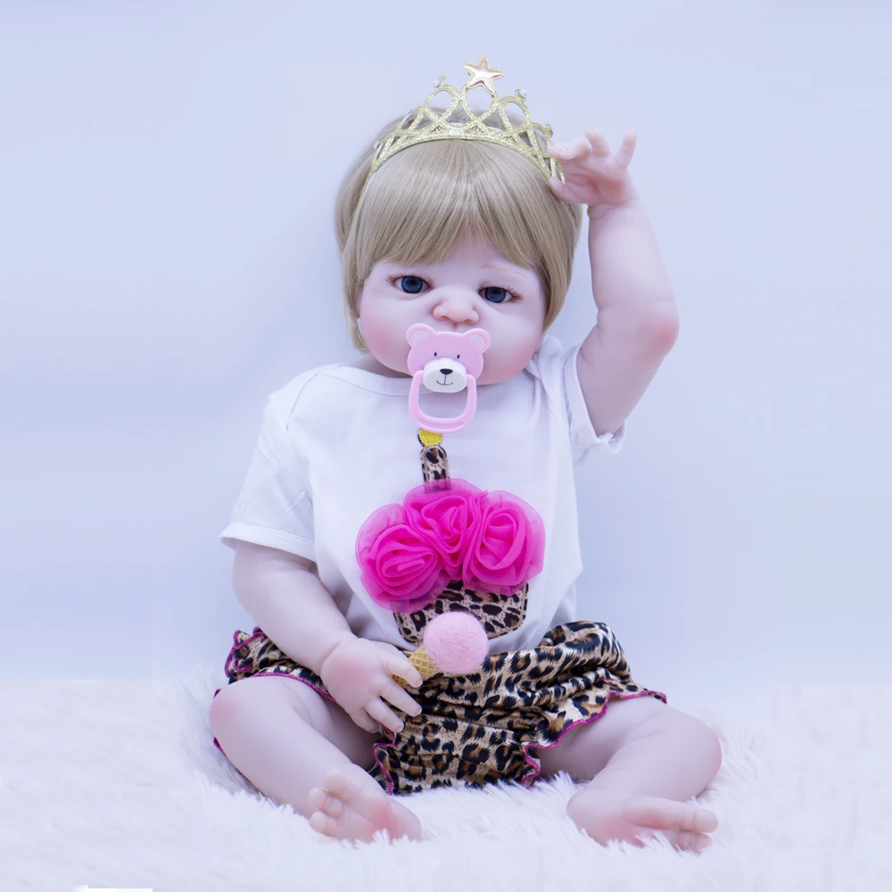 DOLLMAI 55 см Bebe Кукла Reborn полностью силиконовая виниловая девочка Baby Doll подарок для