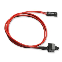 Cabo interruptor de botão de alimentação longo, cabo de 10, pçs/lote, 50cm para interruptores de pc, redefinir a potência momentânea, redefinir automaticamente, botão de pressão sw