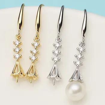 

Unique Design Hot Pearl Earrings Mountings, Drop Earrings Findings Settings Jewelry Parts Fittings Drop Earrings Accessories