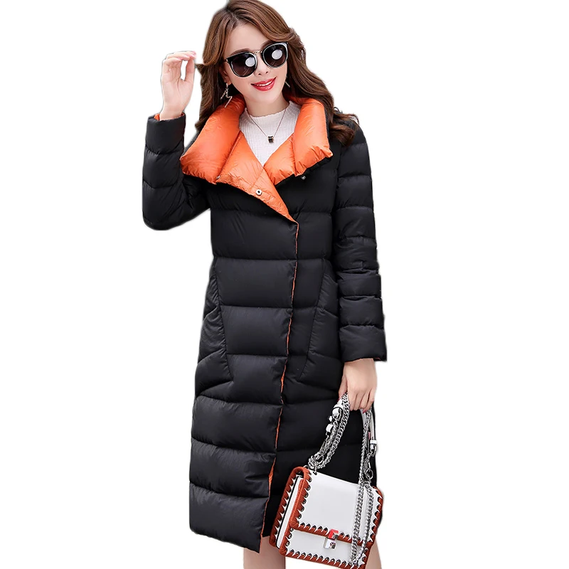 

90% White duck down Jacket 2018 Winter Jacket Large size Women Thicken Warm Down Jacket Ms High quality Long section Down Jacket