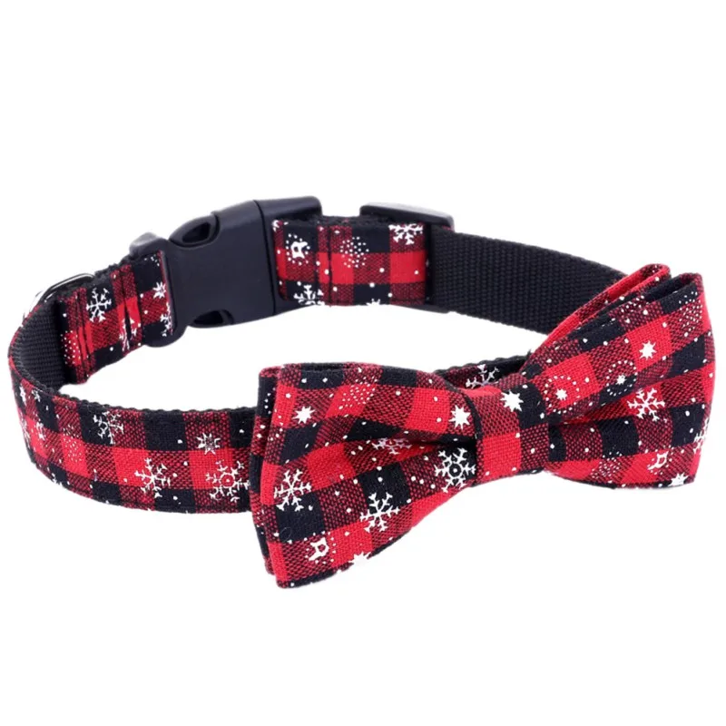 Рождественский бантик ошейник для собаки аксессуары для животных принадлежности модный галстук для собаки галстук нейлоновый воротник Хэллоуин элегантный Регулируемый комфорт