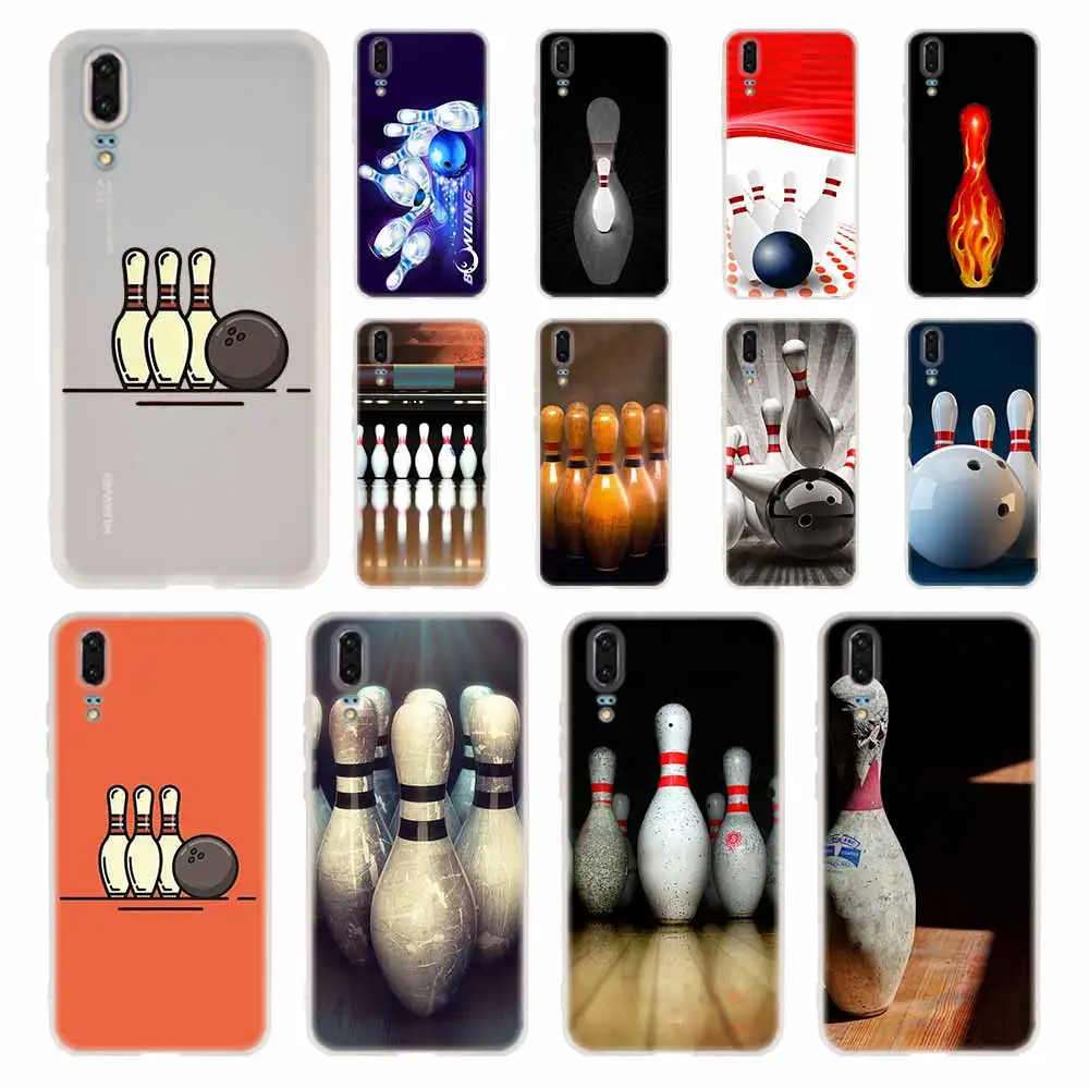 

MLLSE bowling Case Silicone Soft TPU Cover For Huawei P30 P20 Pro P10 P9 P8 Plus Lite 2019 Cases
