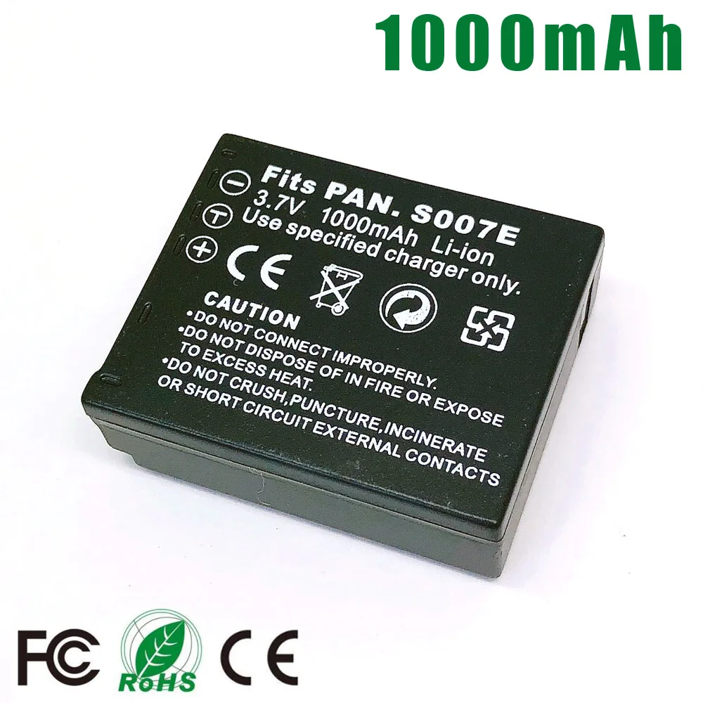 CGA-S007 CGA-S007E CGA-S007A CGR-S007 CGR-S007E CGR-S007A DMW-BCD10 для цифрового фотоаппарата Panasonic Lumix DMC TZ1 TZ2 TZ3 TZ4 TZ5 TZ50 TZ15 ГК