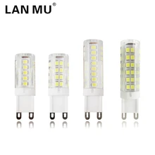 G9 conduziu o bulbo cerâmico da lâmpada ac 220v 230v 240v 3w 4 5w 7w 2835 smd conduziu o bulbo claro substitua o halogênio g9 para o candelabro