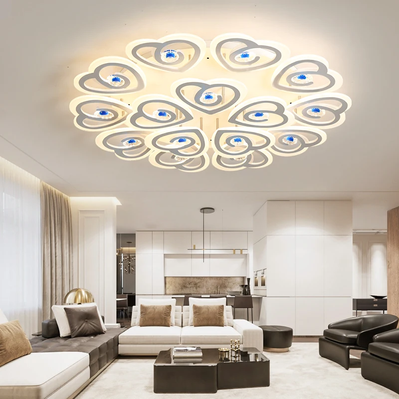 

Modern New Acrylic Led ceiling Chandelier lights white color For Living Room Bedroom chandelier lighting lampadario led