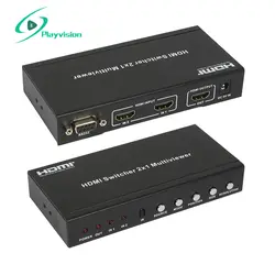 Переключатель HDMI Splitter 2x1 2 в 1 из мульти-просмотра с PIP Поддержка PIP 1080 P RS232