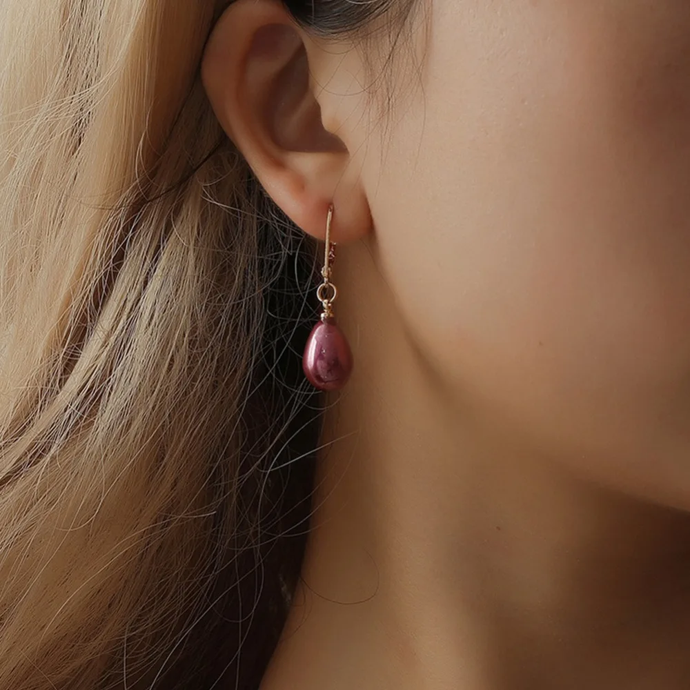 

Fashion Simulated Pearl Natural Shell Pendant Hook Dangle Earrings for Women Elegant Korean Style New Design Jewelry #289238