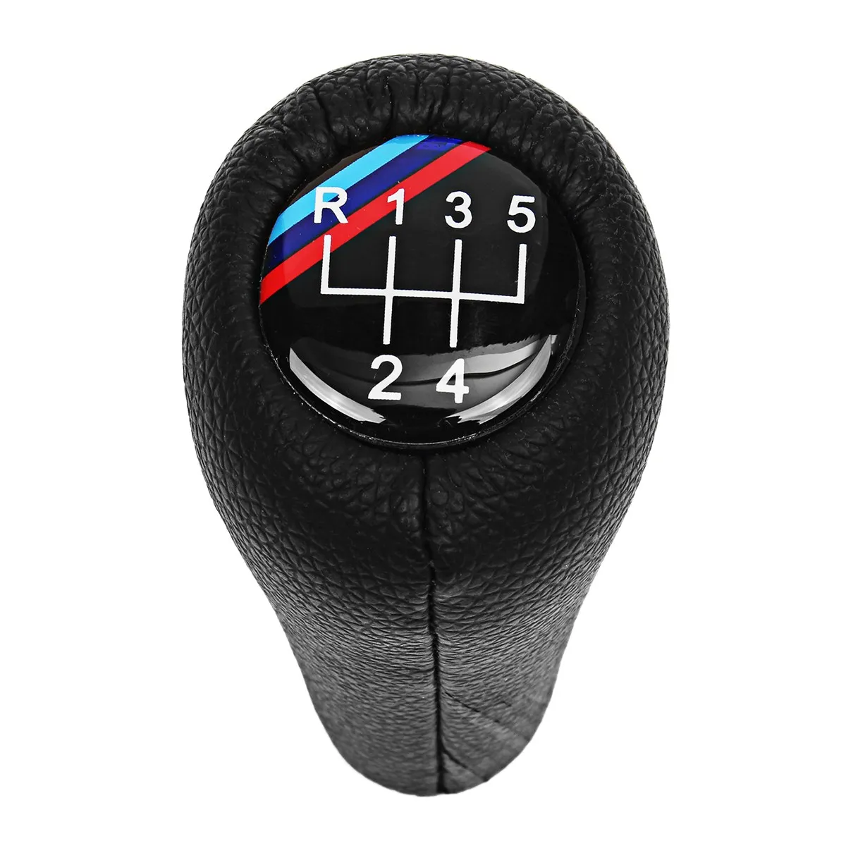 Leather 5 Speed Manual Car Gear Shift Knob For BMW E92 E91 E90 E60 E46 E39 E36 M3 M5 M6 head gear shift knob black silver 5 6 speed mt gear shifter manual for bmw for bmw e30 e32 e36 e46 e39 e34 z3 car accessories
