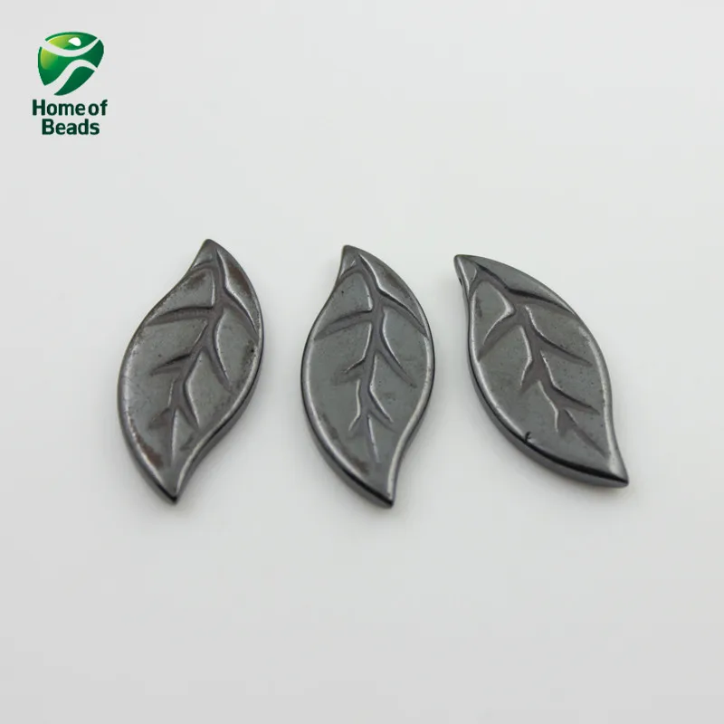 

hot sale fashion hematite leaf pendant accessories diy accessories (10 pieces/lot) HP1095
