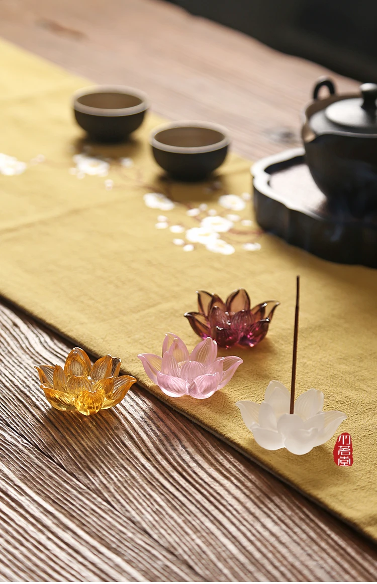 Креативный цвет кристалл курильница дзен горелка керамический Лотос благовония сиденье башня Будда Держатель благовоний домашний декор