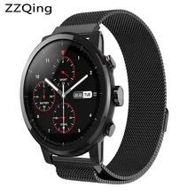 Для Xiaomi HUAMI AMAZFIT Stratos 2 Milanese спортивные наручные часы из нержавеющей стали 2 сменный ремешок 22 мм ремешок для часов