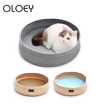 

Pet Cat Braided Bed House Mat for Small Medium Dogs Cat Bed Soft Warm and Comfortable Double Sideds Available Pet Bed Mat Kennel