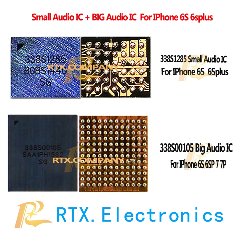 338S1285 338S00105 для IPhone 6s Plus 6sp U3500 U3700 маленький аудио IC большой контроллер микрофон
