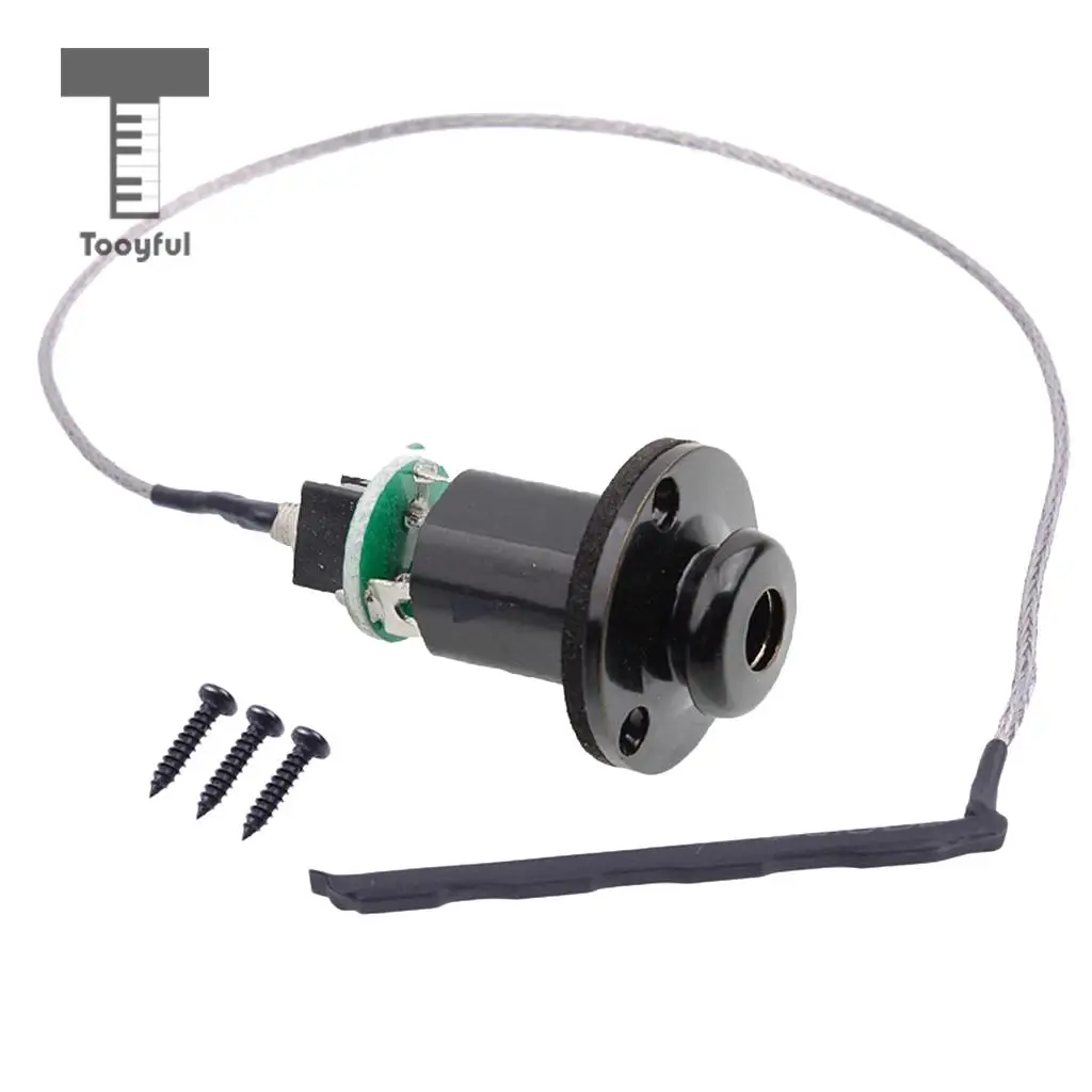 Tooyful Durable DIY Ukulele Piezoelectric Endpin Piezo Pickup with Screws 4 String Hawaii Guitar Accessory