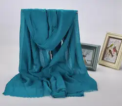 Новые однотонные мягкие хлопок TR шарф с бахромой длинные Showl шарф для Для женщин 10 шт./лот