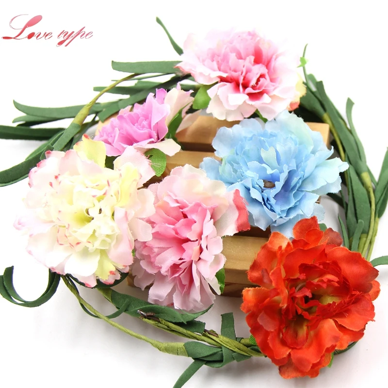 30PCS Decorative Artificial Silk Carnation Flower Heads For Home Garden