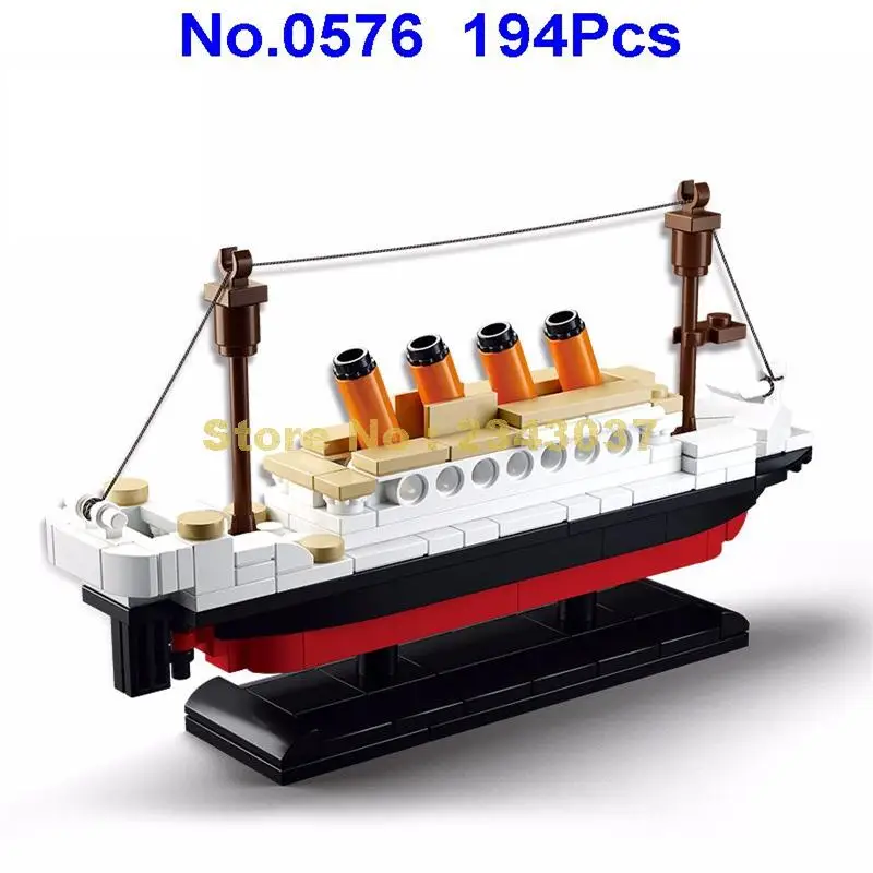 

sluban 0576 194pcs titanic ship boat building blocks Toy