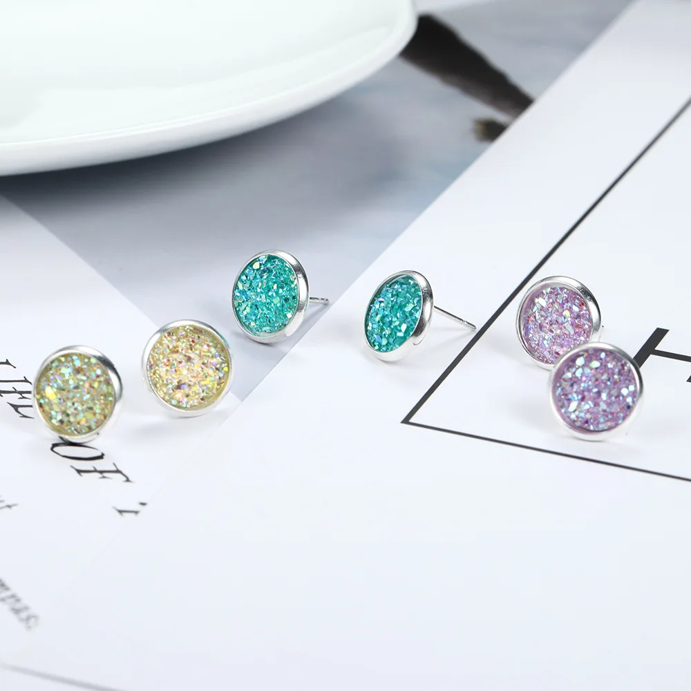 6 pair/set Candy Color Round Stud Earrings For Women and Girls Brand Fashion Party Jewelry Hot Exqusisite Ear Accessories E707 | Украшения