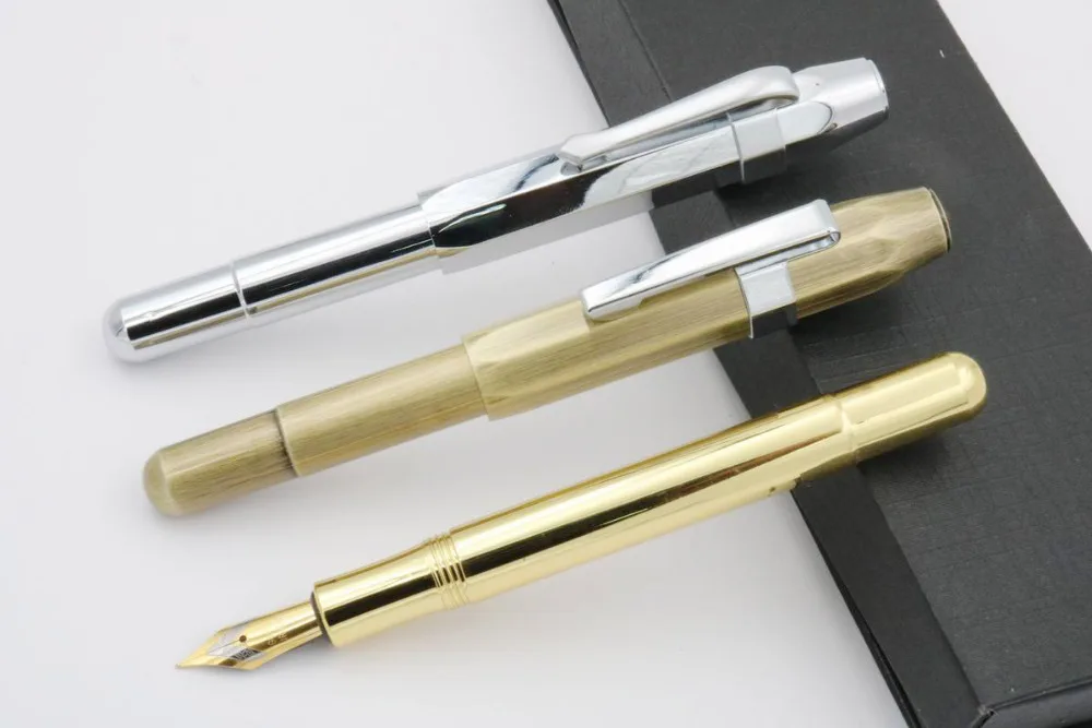  Office Writing Stationery vintage brass iraurita Octagon pocket full metal travel bag caneta founta - 32952007356