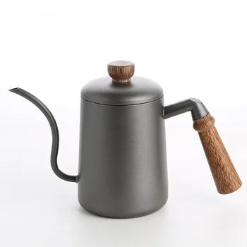

Wooden handle coffee maker stainless steel drip coffee pot Teapots Teaware