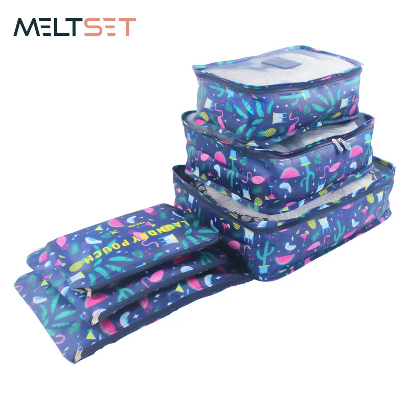 6 قطعة/المجموعة منظّم حقيبة سفر حقيبة التخزين s الملابس/مرتب/الحقيبة/حقيبة التعبئة حقيبة التخزين أمتعة محمولة المنظم
