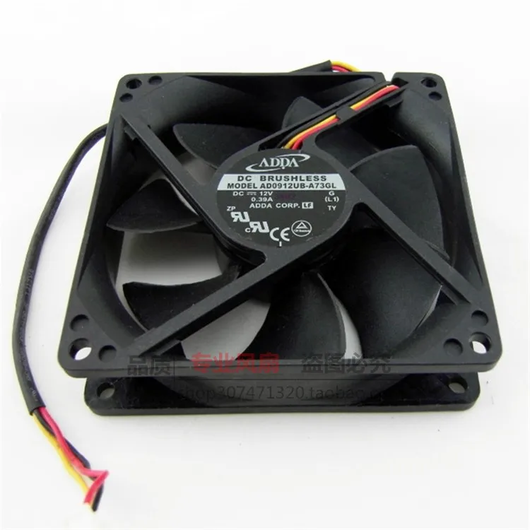 

ADDA AD0912UB-A73GL DC 12V 0.33A 92x92x25mm 3-Wire Server Cooler Fan