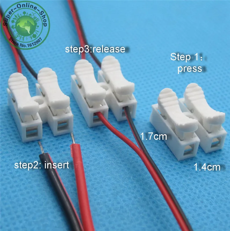 100x3 p пружинный провод разъема светодиода без сварки без винтов кабельный зажим клеммный блок 3 способ легко подходит для светодиодной ленты