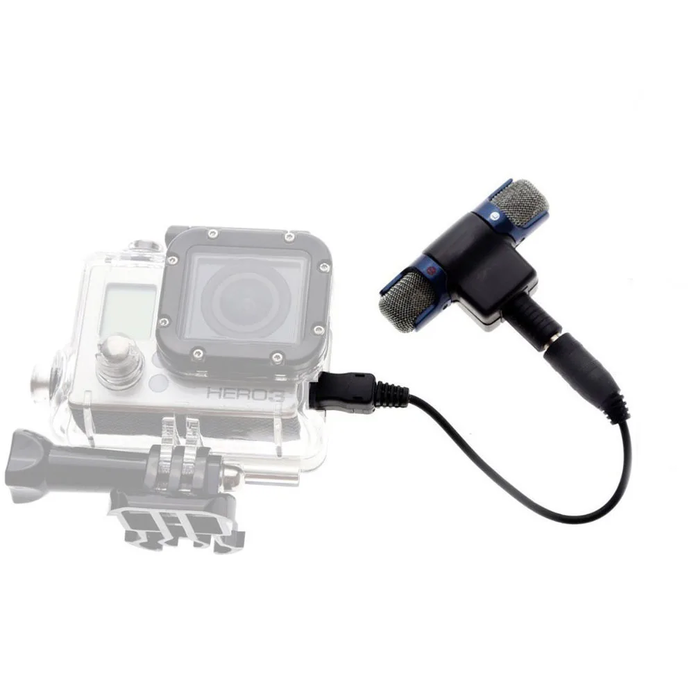3 5 мм стерео микрофон микрофонный адаптер для gopros 4 + Hero 4/и Android Iphone компьютеры