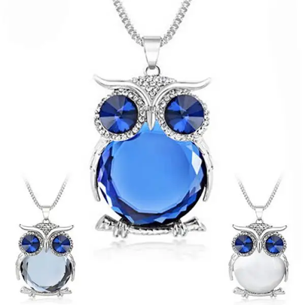 LASPERAL Стразы ожерелье с кулоном в виде совы для женщин Модный дизайн подарок на день матери ожерелье колье ювелирные изделия с кристаллами