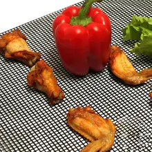 Сетка для барбекю антипригарный для приготовления пищи лайнер для гриля лист Стекловолокно Сетка для барбекю экологически чистый многоразовый коврик для барбекю A1