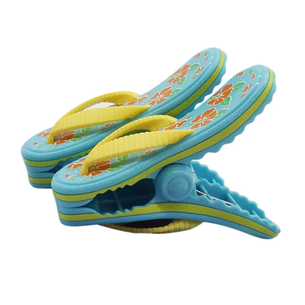

2Pcs Creative Outdoor Gadget Plastic Clothes Pegs Clothespins Cute Beach Towel Clips Bed Sheet Socks Windproof Laundry Pins Tool