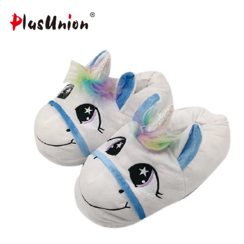 unicorn-slippers-indoor-winter-animal-embroidered-plush-licorne-slipper-for-women-furry-fur-unisex-shoes-house