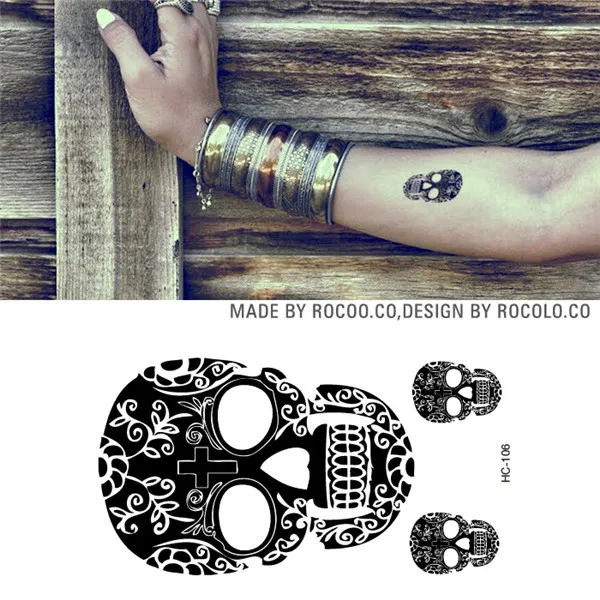 HC1106 Men And Women Sexy Arm Shoulder Chest Tattoo Art Skull Design Fake Tattoo Stickers Waterproof Temporary Tattoo Stickers HC1106 Men And Women Sexy Arm Shoulder Chest Tattoo Art Skull Design Fake Tattoo Stickers Waterproof Temporary Tattoo Stickers