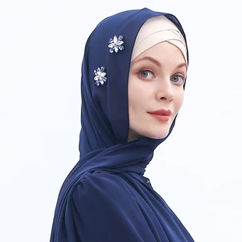 

Floral Diamonds Abaya Long Hijab Scarf Muslim Hijabs Jilbab Foulard Femme Musulman Turban Abayas For Women Headscarf Turbantes