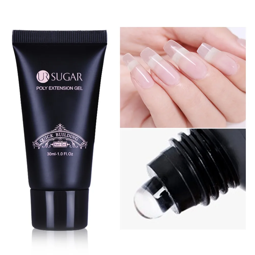 

UR SUGAR 30g Poly Extension Gel Nail Acrylic Pink White Clear Crystal UV LED Building Gel Tips Enhancement Slip Solution Gel