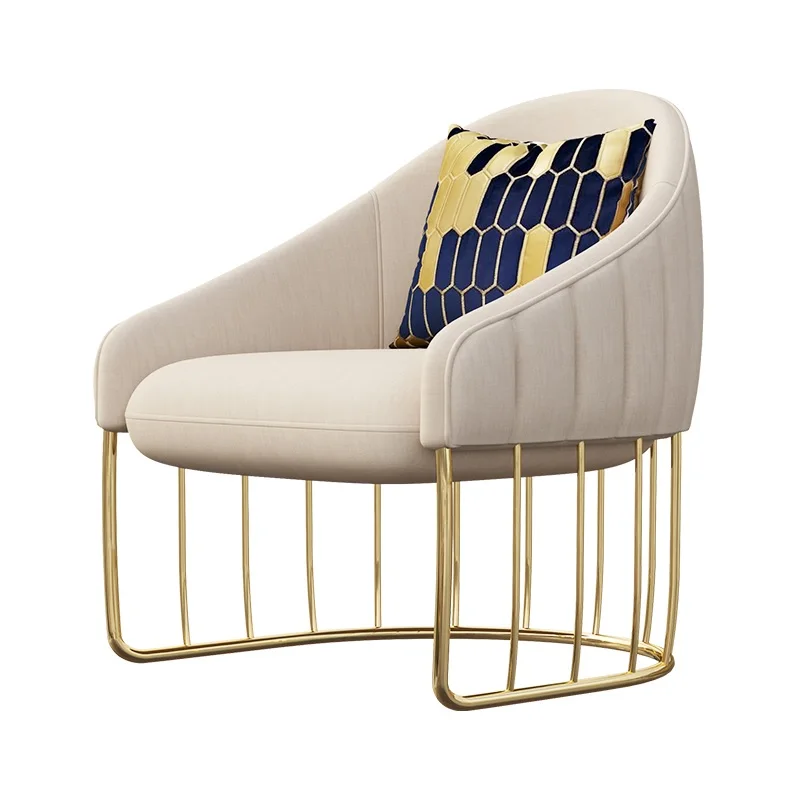 Кресло для отдыха с металлическими ножками с золотой отделкой/ткань Uphoolstery