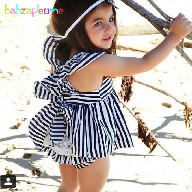 Harga 2 PCS 0 24bulan Musim Panas Yang Baru Lahir Pakaian Set Putih Lucu t shirt + Celana Pendek Baju Olahraga Bayi 1st Birthday bayi Gadis Pakaian BC1267