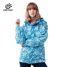 TECTOP зима Для женщин Спорт на открытом воздухе Пеший Туризм Восхождение Лыжный Спорт 3 в 1 Куртки Водонепроницаемый ветрозащитный Термальность Кемпинг Печать Пальто