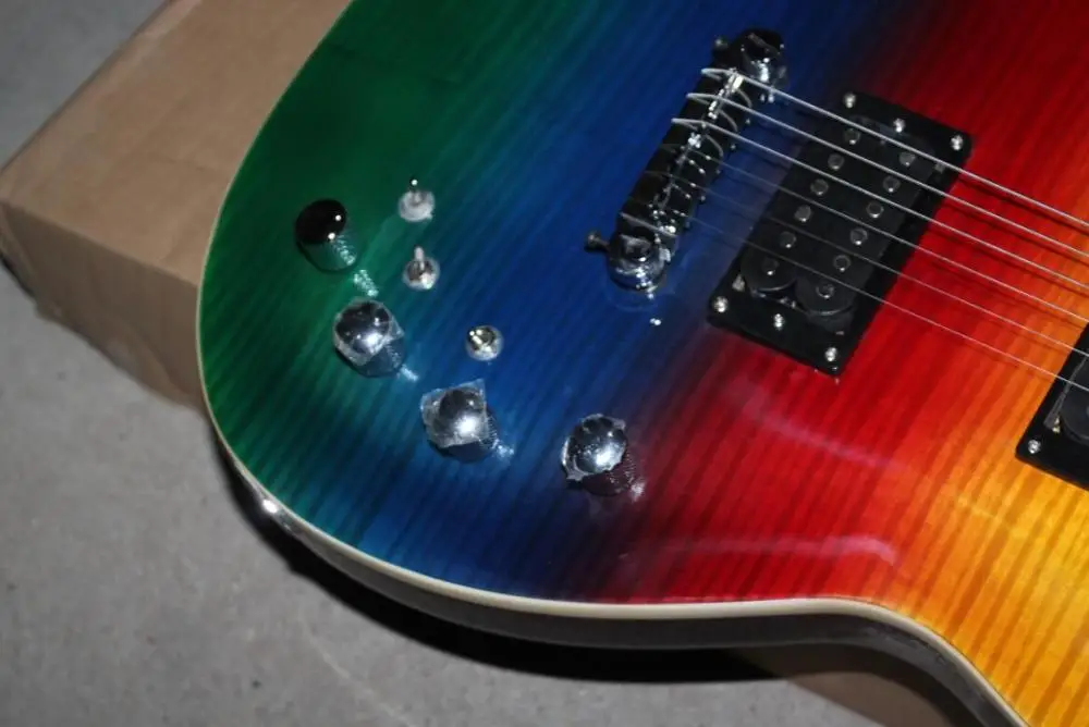 

Top quality GYDB-009 muti color solid body 6/12 Strings chrome hardware Double Neck electric guitar, Free shipping!