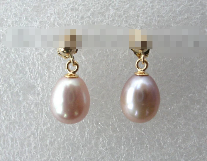 

hot sell new - 1614 baroque purple drip freshwater pearl dangle earrings